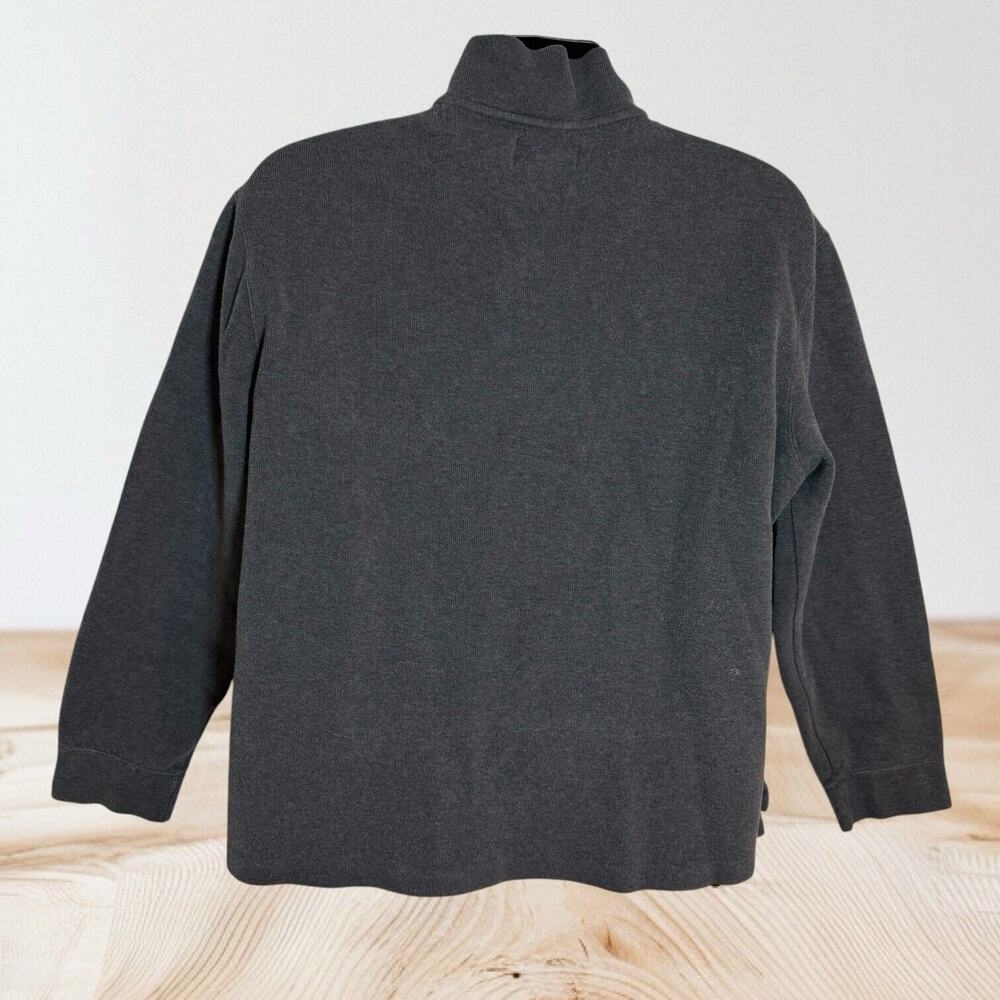 Polo Ralph Lauren Sweater Sweatshirt Sz XLarge Mens Charcoal 1/4 Zip 100% Cotton - Picture 3 of 5